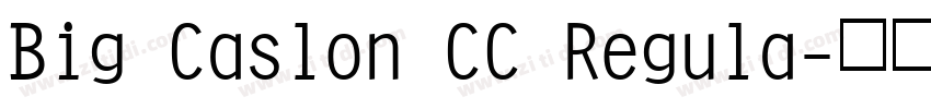 Big Caslon CC Regula字体转换